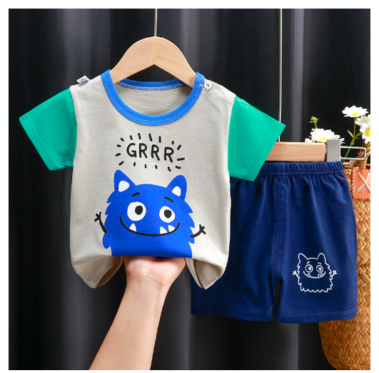 0-4Y For Boys Baby & Kids Sleeveless Shorts Set Pure Cotton Sando For Summer Kids D5