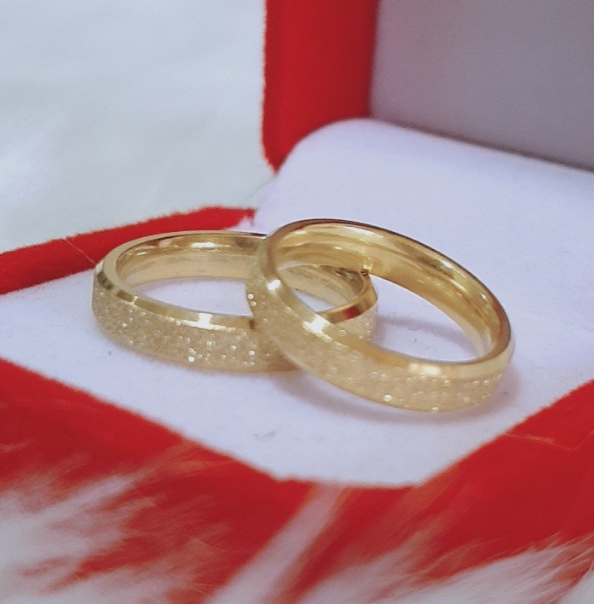 10k Gold Wedding Ring Couple Ring 004 Free Box