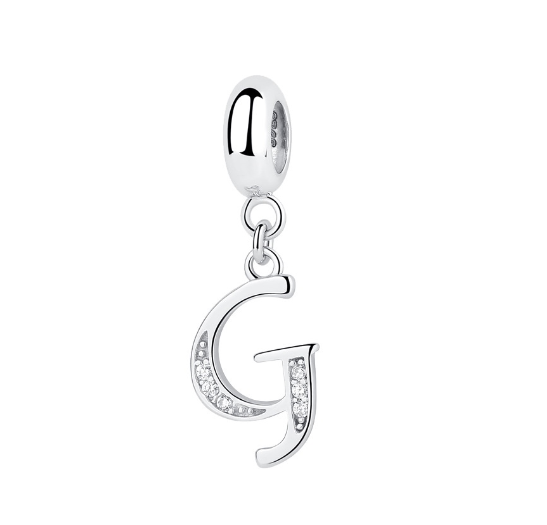 26 English Letter Pendants Suitable For Pandora Bracelet DIY Necklace 925 Silver-Plated Charm Simple Fashion Jewelry Pendant G