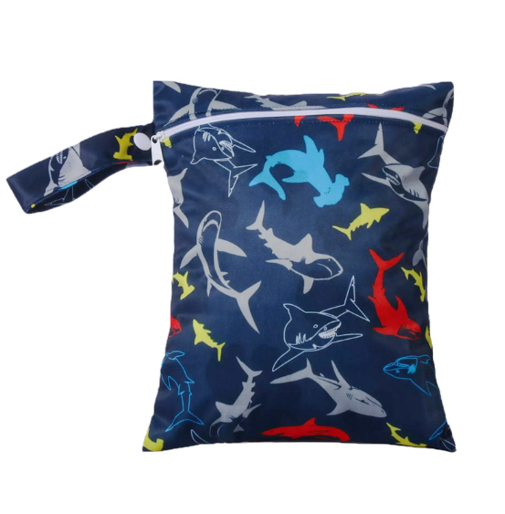 25x20cm Printed Pocket Wet Bag Waterproof Reusable Nappy Bags PUL Travel Baby Nappy Mini Size Wet Dry Bags Wetbags d7