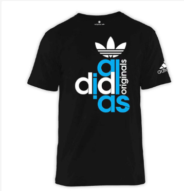 ADIDAS Black and white Men's short sleeve T-shirt(M-XL)