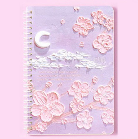 VK A5 Oil Painting Coil Notepad Flip Spiral Notebook ins Style Landscape Aesthetic School Supplies