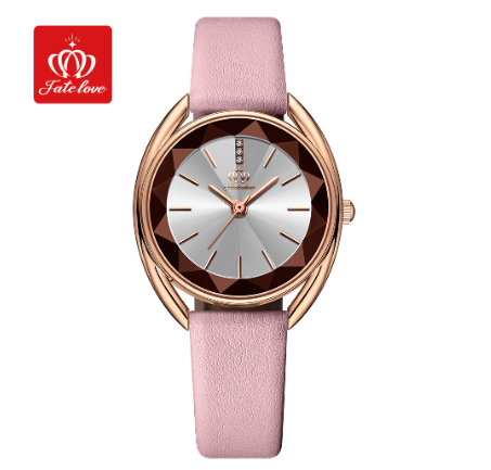 Fate Love Watch For Women Waterproof Leather Strap Stainless Steel With Box Original Quartz Luminous Authentic Fashion Watches PINK STRAP