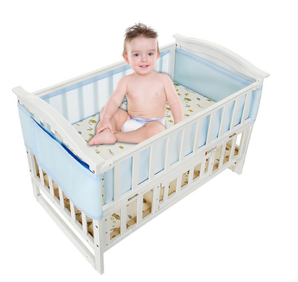 Baby Breathable Mesh Crib Liner Four Seasons 3D Breathable Baby Bedding Kit