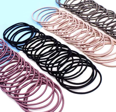 Women Rubber Band Korean Elastic Hair Hoop Simple Style Popular Hair Band