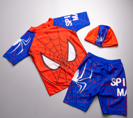 Kid's Rash Guard Swimsuit (child) Spiderman