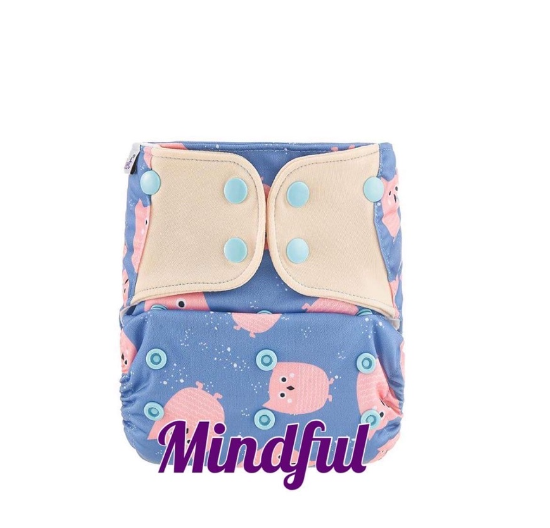 Booldeet Posh Cloth Diaper Newest Prints with 4-Layer Contoured Microfiber Insert S35