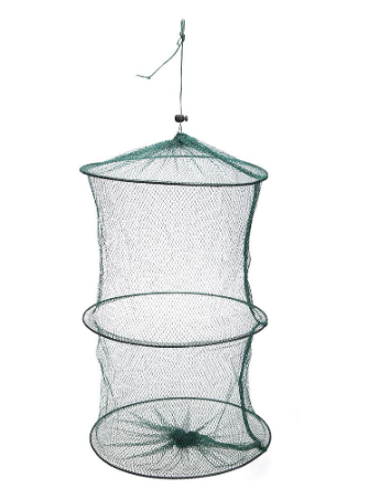 Portable Nylon Fishing Net Fish Shrimp Mesh Cage Cast Net Foldable Fishnet