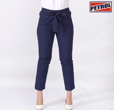 Petrol Ladies Basic Non-Denim Drawstring Pants for Women Candy Pants Trendy Fashion 128456 Peacoat