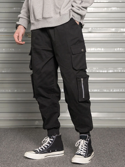Manfinity Men Flap Pocket Zip Detail Cargo Pants