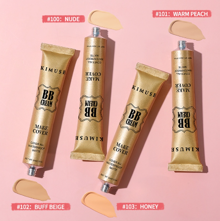 Kimuse Face Makeup Base Full Coverage Matte BB Cream Concealer + Sponge Beauty Tools
