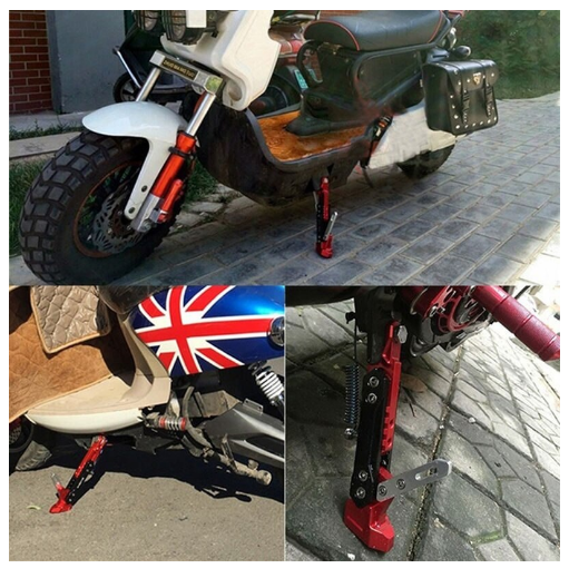FIIO Motorcycle Side Stand Adjustable Foot Side Support Stand CNC Alloy Universal
