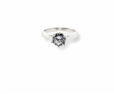 Unisilver 925 Sterling Silver Solitaire Ring
