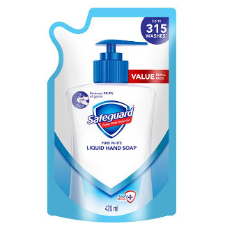 Safeguard Pure White Liquid Hand Soap 420mL Refill