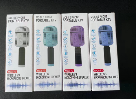 100% Original Lucky MC873 Mobile Phone Portable KTV Wireless Microphone Speaker