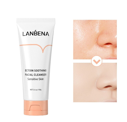 LANBENA Ectoin Soothing Facial Cleanser Wash Anti Allergic Sensitive Oil Control Skincare Face Cream Foam Moisturizer 100G