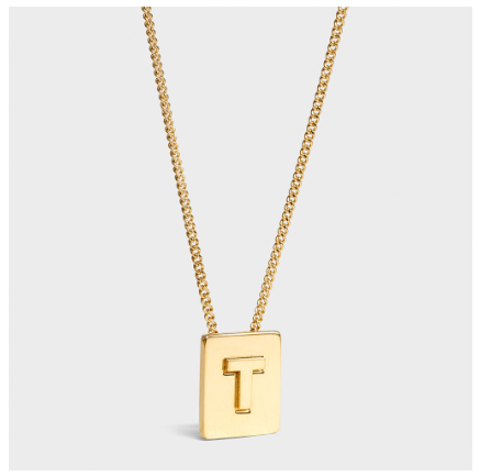 Lisa Same Style Letter Necklace Female Titanium Steel Does Not Fade Summer Girlfriends Simple Pendant Pearl Chain Korean Version T