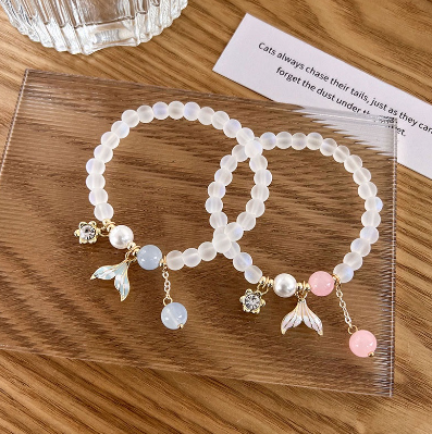 Korean Fashion Glass Beads Bracelet for Women Fashion
