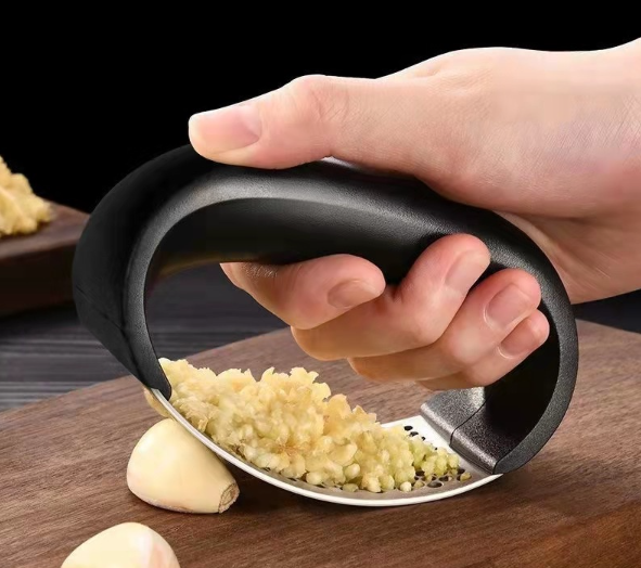 Stainless Steel Garlic Press Rocker - Professional Grade Garlic Mincer Crusher and Garlic Presser