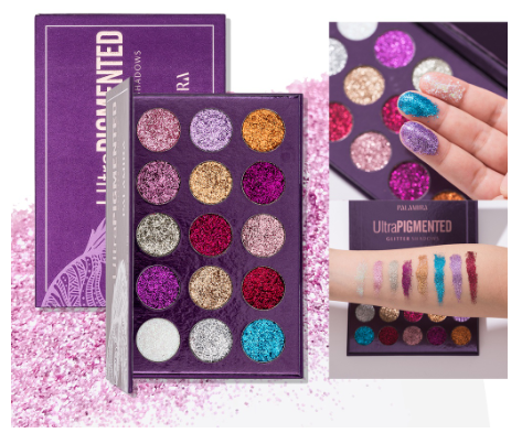 PALAMIRA Eyeshadow Palette 15 Colors Beauty Glitter Eyeshadow Long-lasting Eye Shadow Make Up