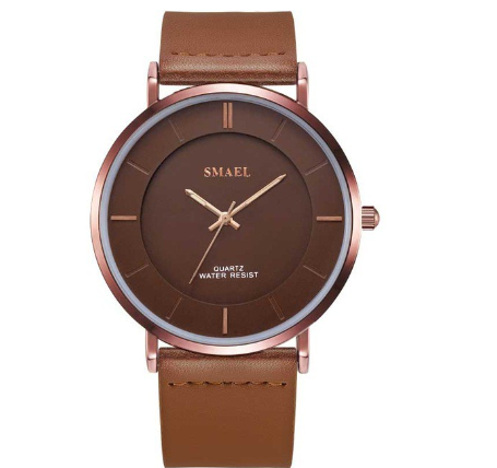 SMAEL 1901 Fashion Simple Men's Big Dial Watch Top Brand Business Quartz Leather Sports Watch Men's Casual Men's Clock Watch M3