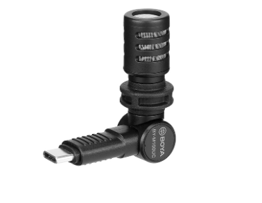 Boya  BY-M100UC Type-C Condenser Microphone 180 Degrees Rotating Head Mini Phone Mic for Android Smartphones iPad USB-C