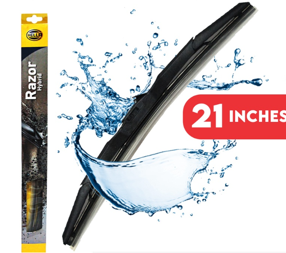 Hella Razor Hybrid Wiper Blades 21' ' (Black) For Audi A4, Honda Jazz, Hyundai Coupe, Kia Rio,Mazda3
