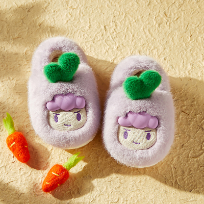 Cheerful Mario Cotton slippers Children's Woolly Shoes Home Indoor Boys Girls Winter Baby Cute Warm Bag with Cotton Shoes Boys