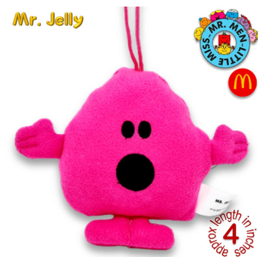 Mr Men Little Miss 2001 McDo Hanging Plushies Bag Charm Stuffed Toys M20