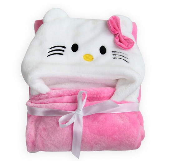 Baby Coral Fleece Cartoon Bath Towel Baby Warm Cloak Baby Cute Bath Towel BT12