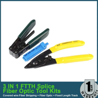 Fiber optic Tool Kit│Fiber FTTH│Fiber Stripping + Fiber Optic + Fixed Length track│3 IN 1 FTTH Splice│Toolkit