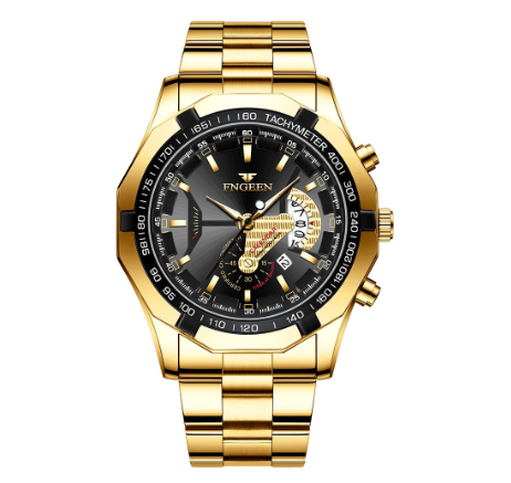 FNGEEN Men Fashion Business Quartz Watch with Date M1