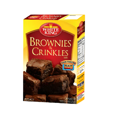 White King Fudge Brownie & Crinkle Mix 500g