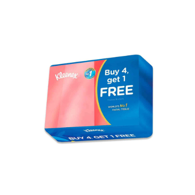 Kleenex Facial Tissue Travel Pack Small 4+1 Free  5's