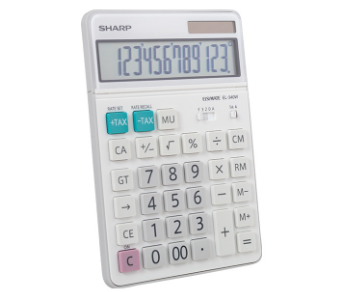 Sharp Desktop Calculators 12 Digit Large Display EL-340W