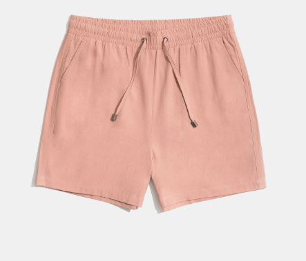 Straightforward Linen Blend Drawstring Summer Short