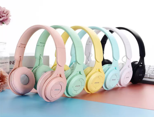 Y08 Macaron Colors Wireless Bluetooth Headphones Headset Microphone