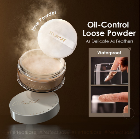 FOCALLURE 2 Colors Loose Setting Powder Natural Oil Control Long Lasting Smooth Texture Face Make up