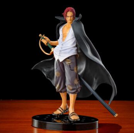 One Piece Figure Red Hair Shanks Action Figure 18cm figure with changeable face and hands figure
