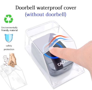Smatrul Waterproof Cover Outdoor Transparent For Wireless Doorbell Home Ring Chime Button
