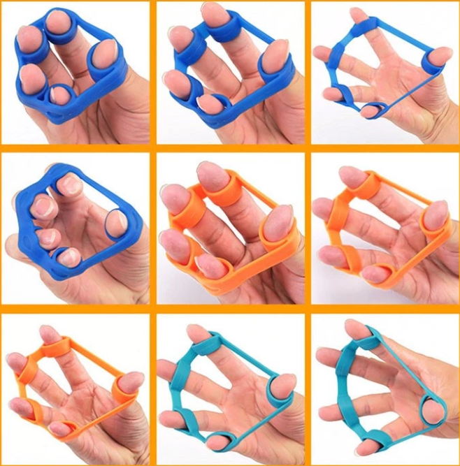 Silicone Finger Trainer Wrist Strength Training Resistance Band Elastic Finger Expanding Trainer