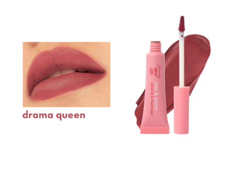 Happy Skin Kiss & Bloom Velvet Lip & Cheek Stain in Drama Queen