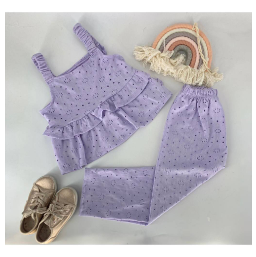 Sophia Gingham Fashion OOTD Terno for Kids-Girls D18