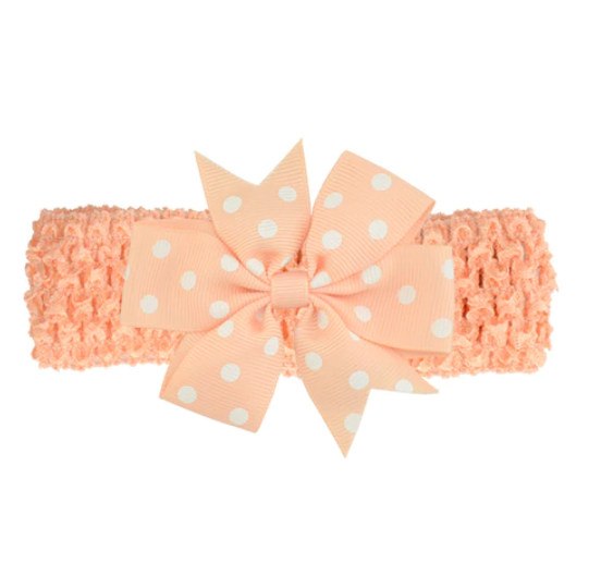 Baby Girl Cute Bow Hairband Baby Hair Accessories Girl Hair Accessories Girl Polka Dot Bow Hair Rope HA14