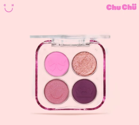 Chu Chu Beauty Color Quartet Eyeshadow Palette in Electric Heart