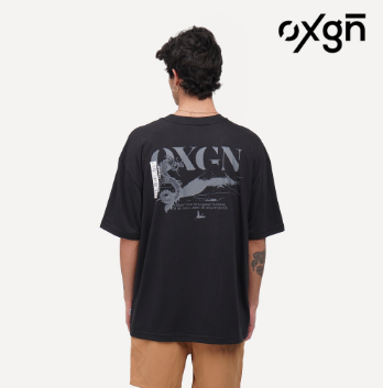 OXGN Graphic Print T-Shirt For Men (Black)