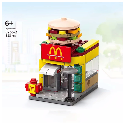 City Series 6 IN 1 SWAT Engineering Vehicle Educational Toy Model Block Toys Boy Children's Day Gift B43