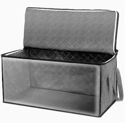 Thickened Large Capacity Storage Container, Zipper Dustproof Organizer, Versatile Reusable Bag