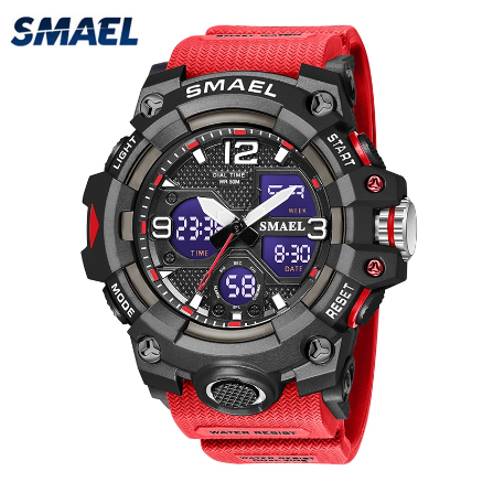 SMAEL Brand Waterproof Watch Men Casual LED Digital Sports Quartz Watch Fashion Multifunction Watches Original 8008 m9