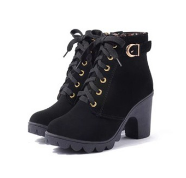 BS Korean Ladies Short Boots for Women Mid Calf Shoes #GT9